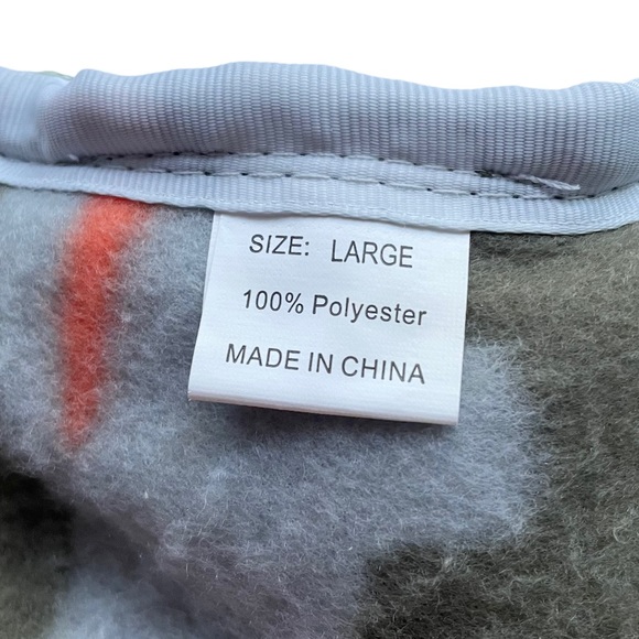 2-1 REVERSIBLE Dog Coat Orange Olive Camo L EUC - Picture 5 of 13